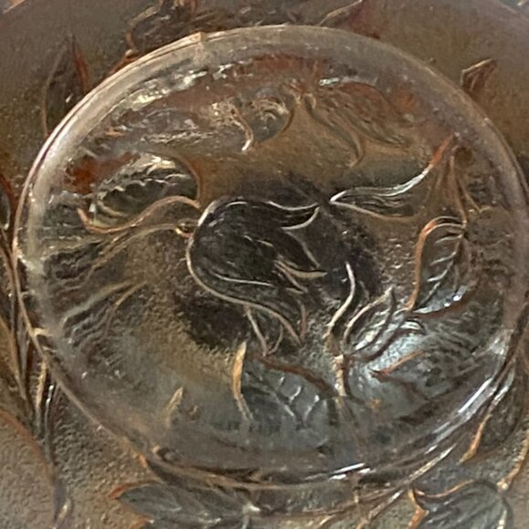 Antique Carnival Glass by Dugan "WindFlower" Ruffled Bowl Iridescent c1910 EC - Picture 8 of 11